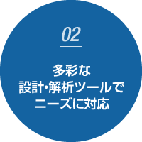 （2）多彩な設計・解析ツールでニーズに対応